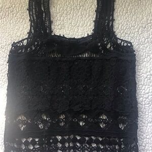 Forever 21 Black Lace Tank Top